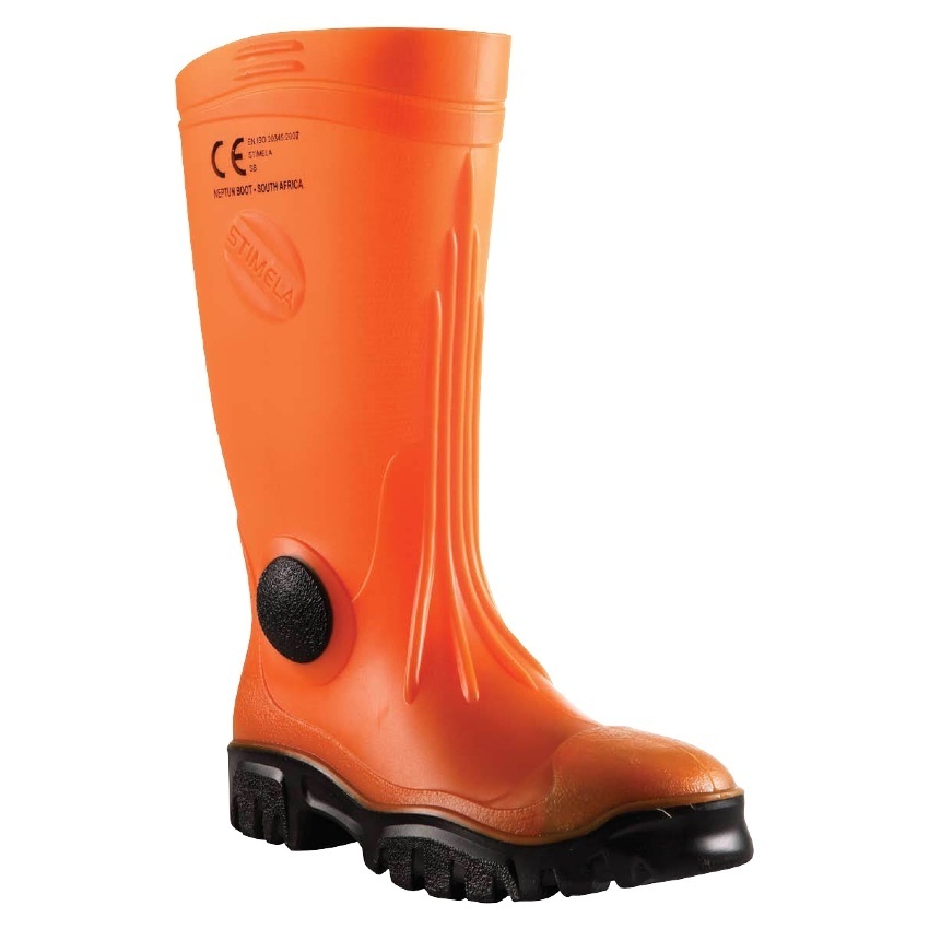 Orange gumboots deals